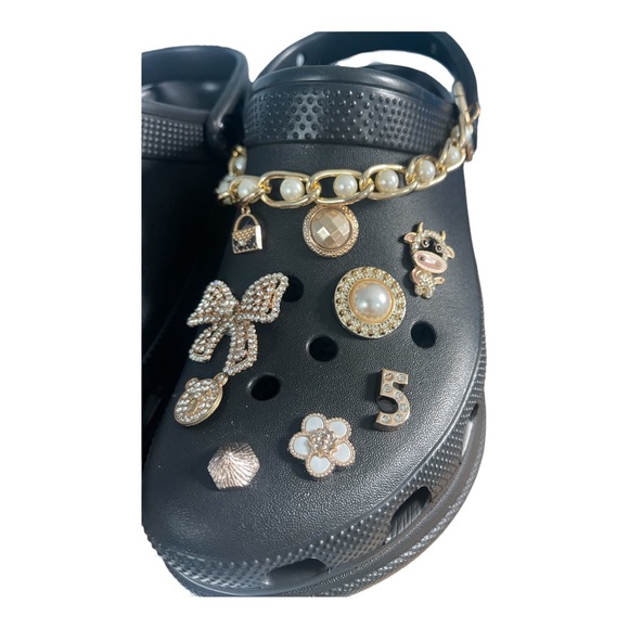 NEW CROCS BAE CLOGS WITH CHARMS SZ 8 - Picture 3 of 7